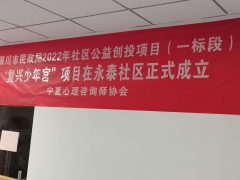 银川市民政局2022年社区公益创投项目（一标段）“复兴少年宫”项目在银川市兴庆区大新镇永泰社区正式启动