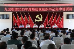 青岛胶州市九龙街道召开2023年度基层党组织书记集中培训班