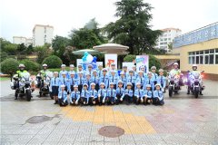 青岛市北交警走进校园护航学生交通安全