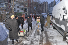青岛市北区湖岛街道：破冰除雪保畅通 凝心聚力护出行