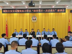 深学笃行，共话成长——城阳公安组织开展警院实习学员参观学习座谈会