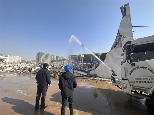 崂山区中韩街道综合执法中队做好节后施工项目复工管理工作